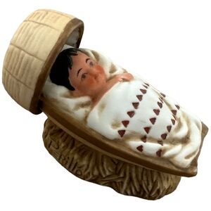 Baby Jesus the Christ in Crib - Sagebrush Kids Christmas Nativity Scene Add-on